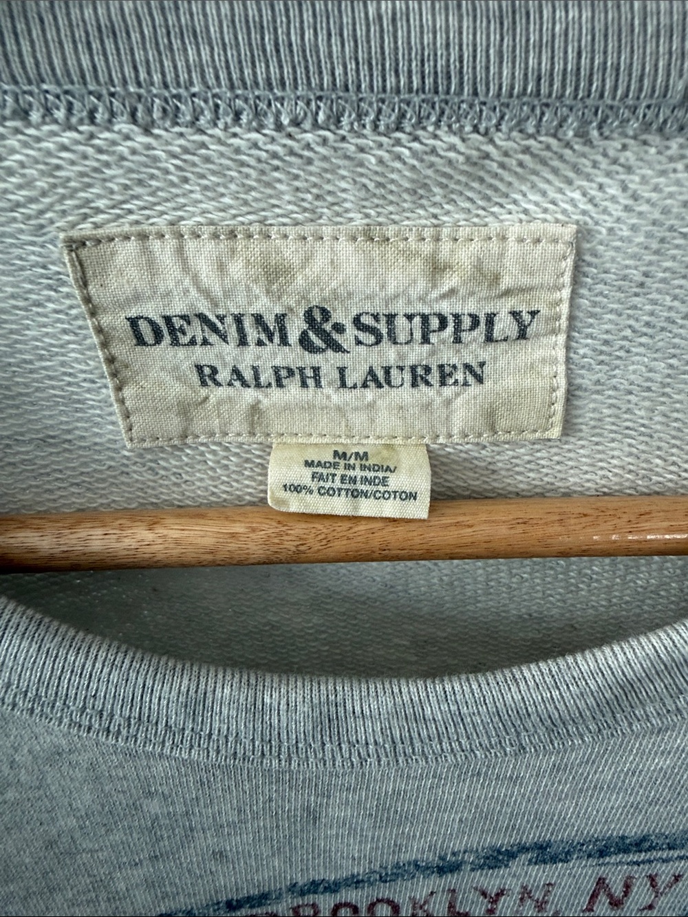 Ralph Lauren Denim & Supply Native American Headdress Graphic Sweatshirt Mens M - Picture 2 of 5